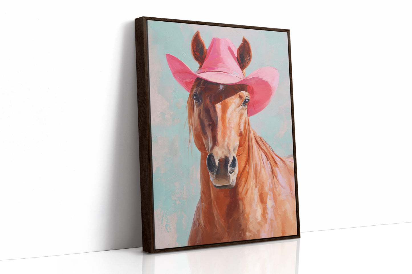 Pink Cowgirl Rides At Dawn