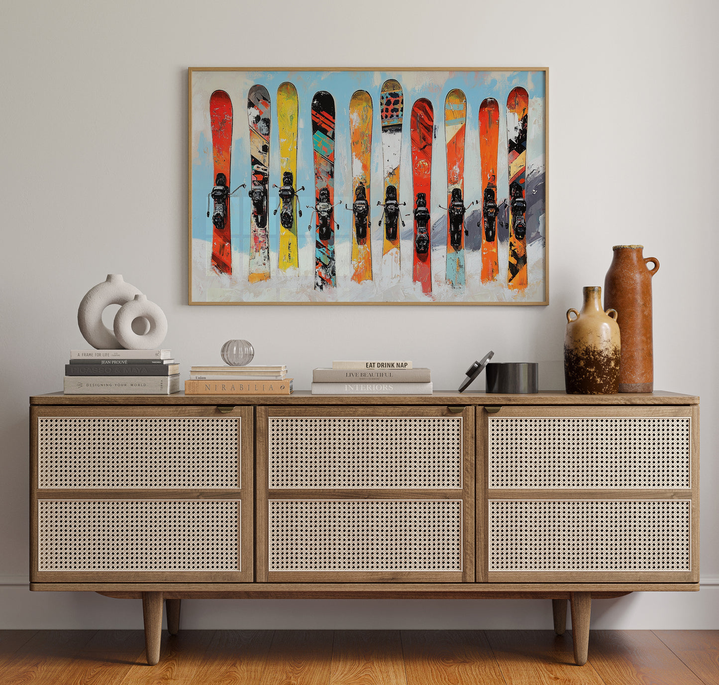 Snow Warriors Line The Lodge Wall