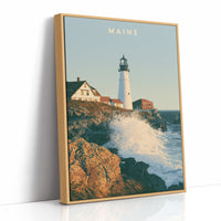 Portland Head Light Waves