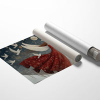 Winter Doves Follow Moonlit Dreams