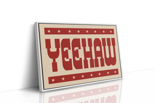 Yeehaw Western Print in Bold Red