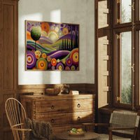 Tuscan Hills Dance In Violet Light