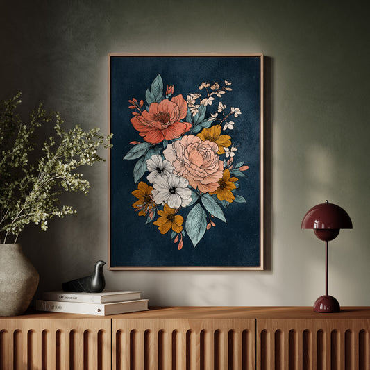 Bouquet Beneath a Midnight Sky