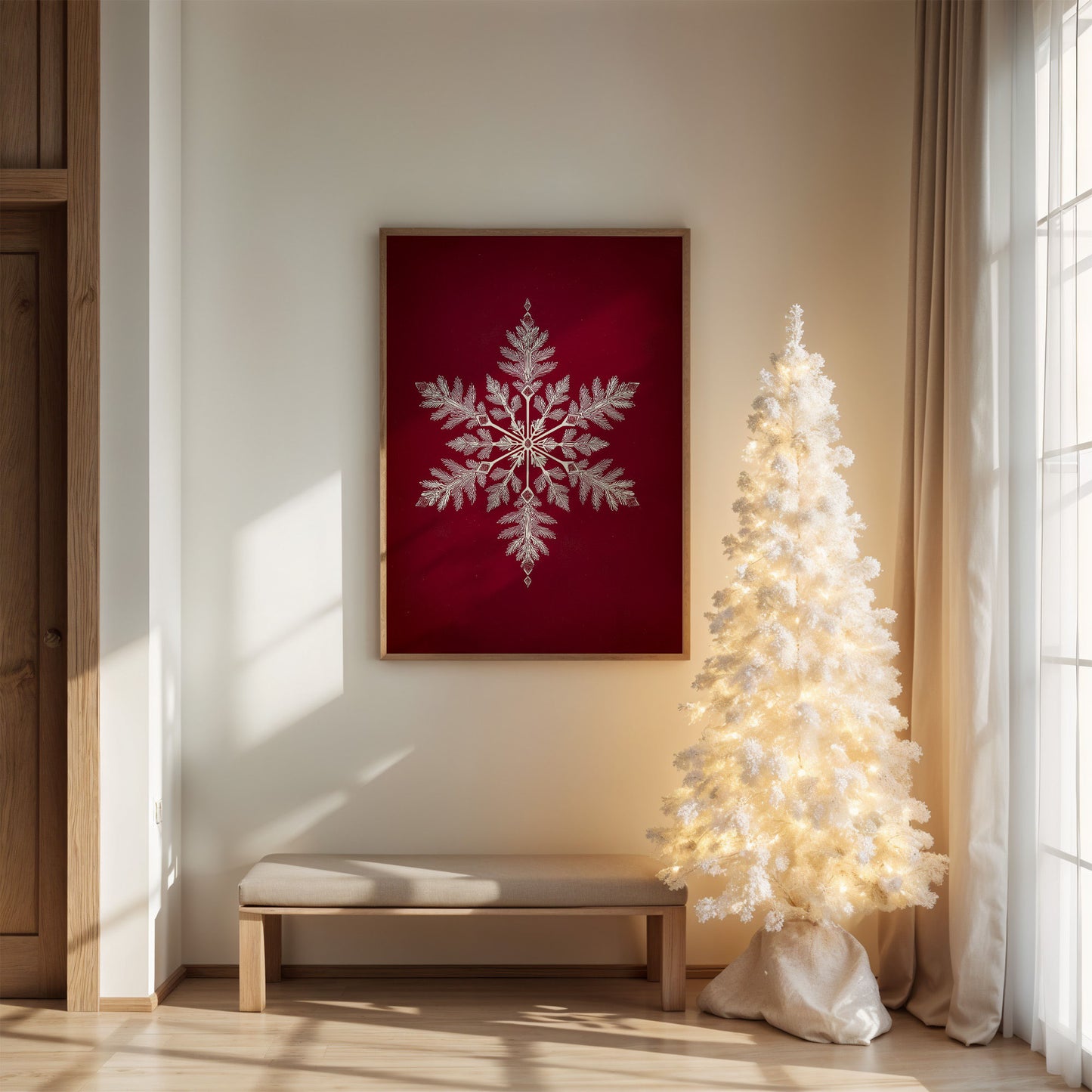 Silver Frost Dances On Crimson