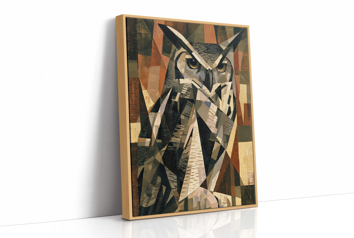 Cubist Great Horned Owl