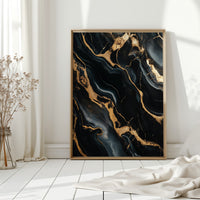 Black Marble Blaze with Liquid Gold