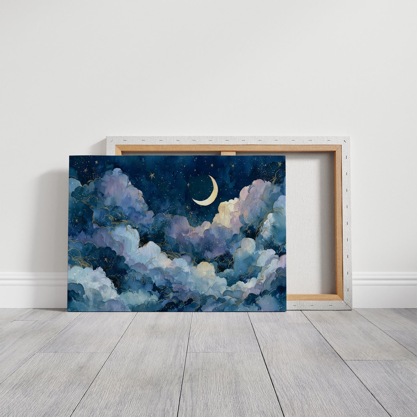 Gold-Lined Clouds and Crescent Light