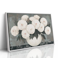 White Chrysanthemums Find Quiet Grace