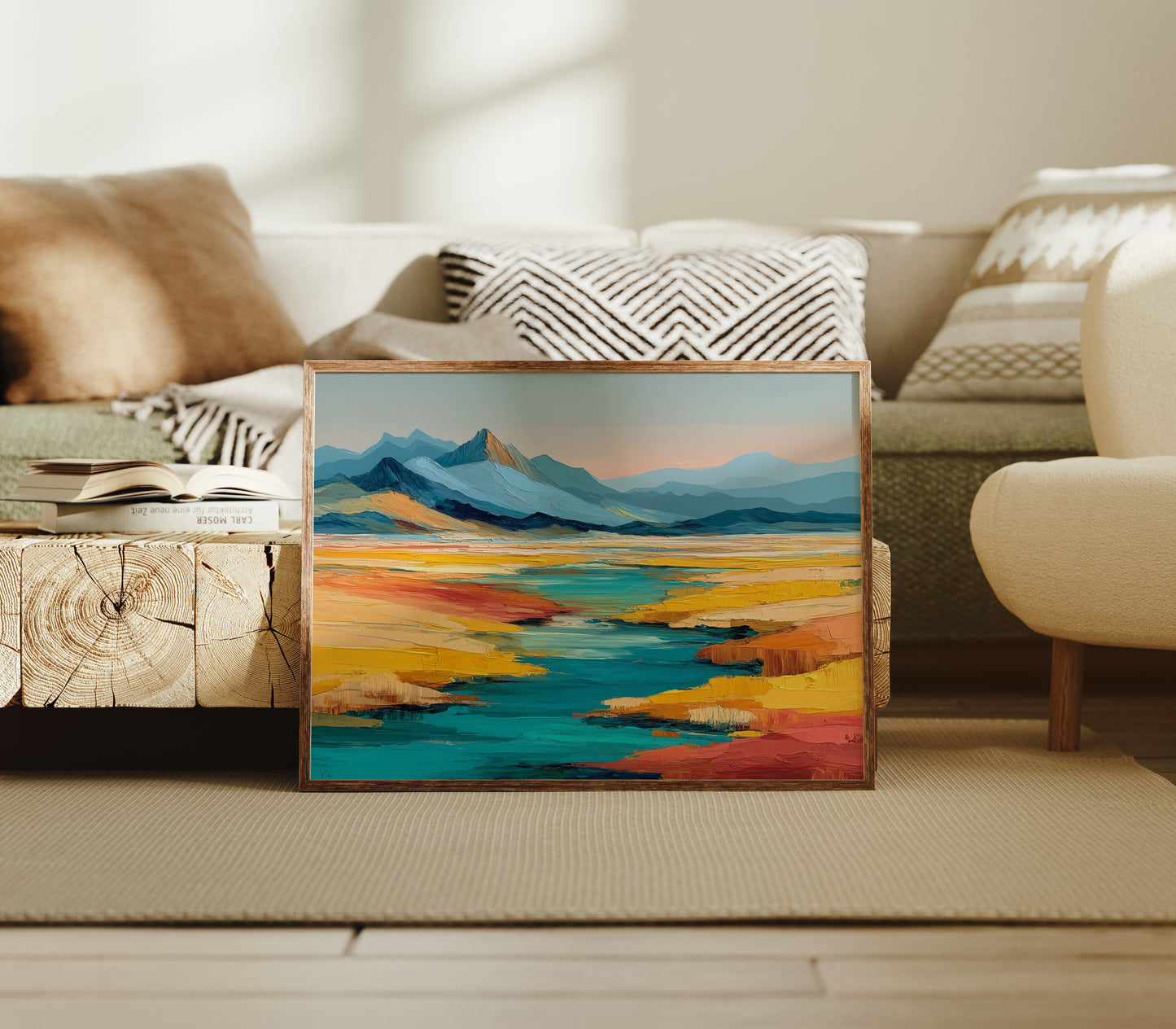 Turquoise Rivers Meet Golden Prairie