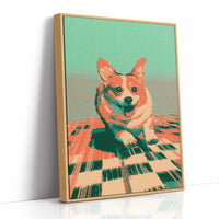 Pixelated Corgi Portrait Pop