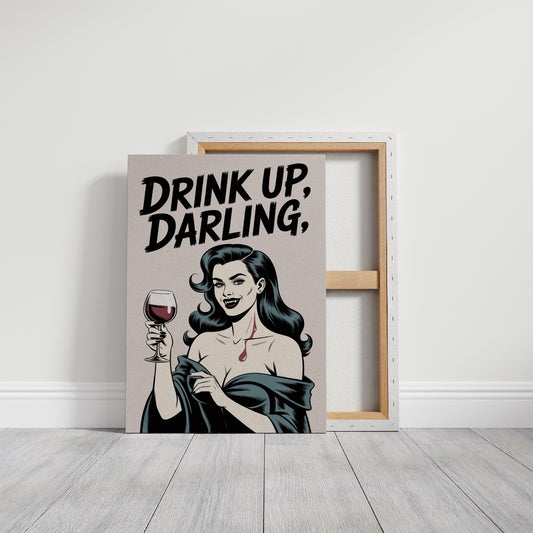 Vintage Vamp Toasts The Night