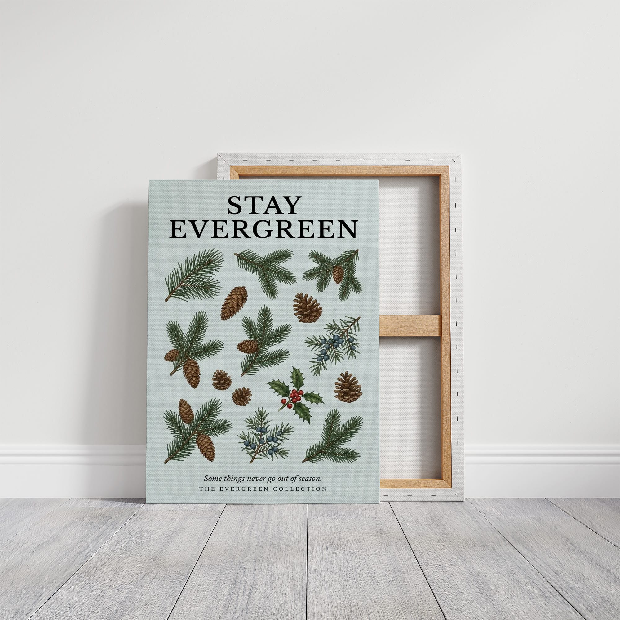 Stay Evergreen: Vintage Pine & Holly Chart
