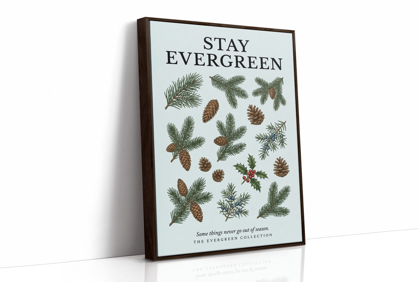 Stay Evergreen: Vintage Pine & Holly Chart