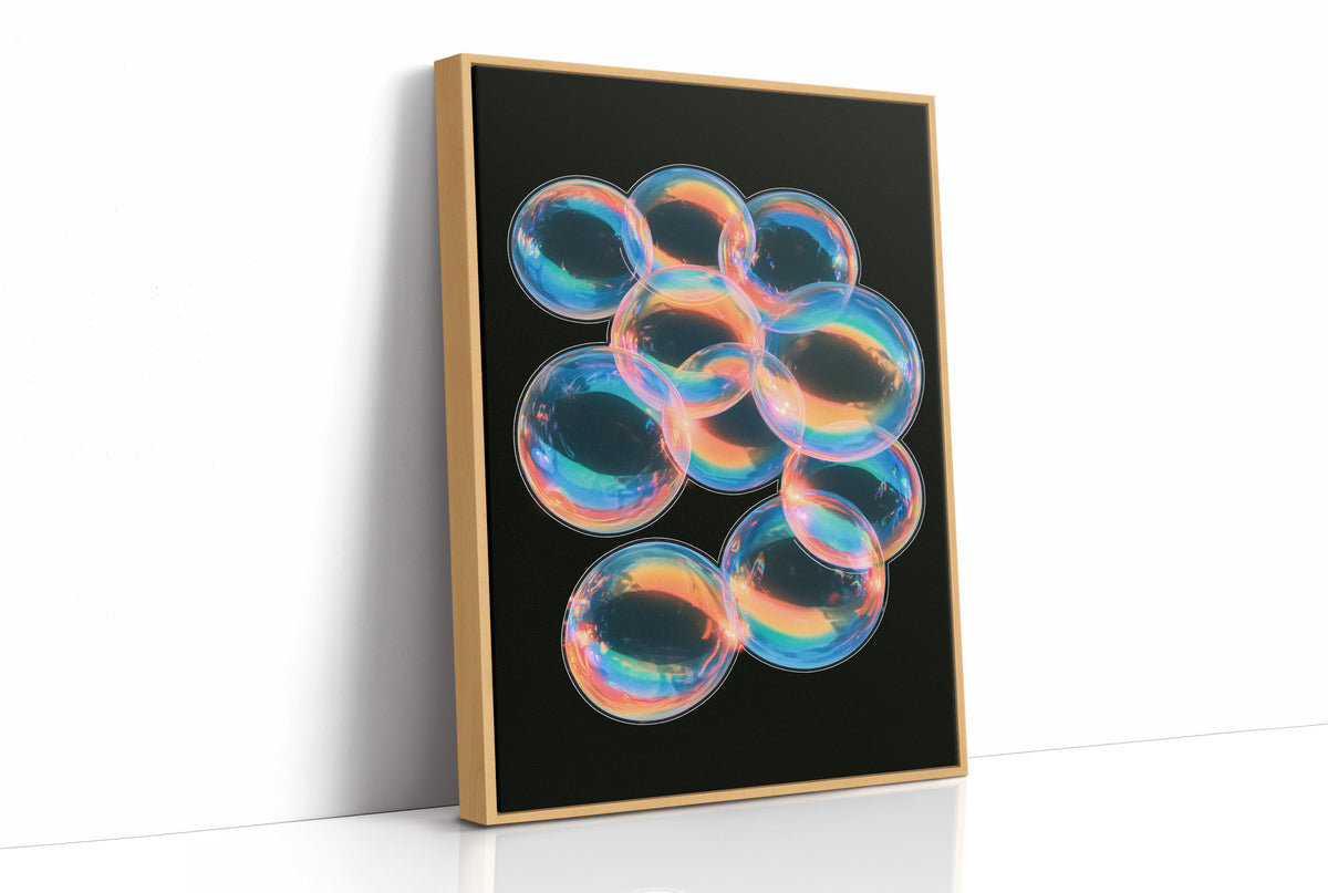 Iridescent Bubble Cluster Glow