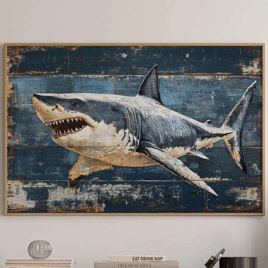 Deep Blue Tales On Weathered Wood