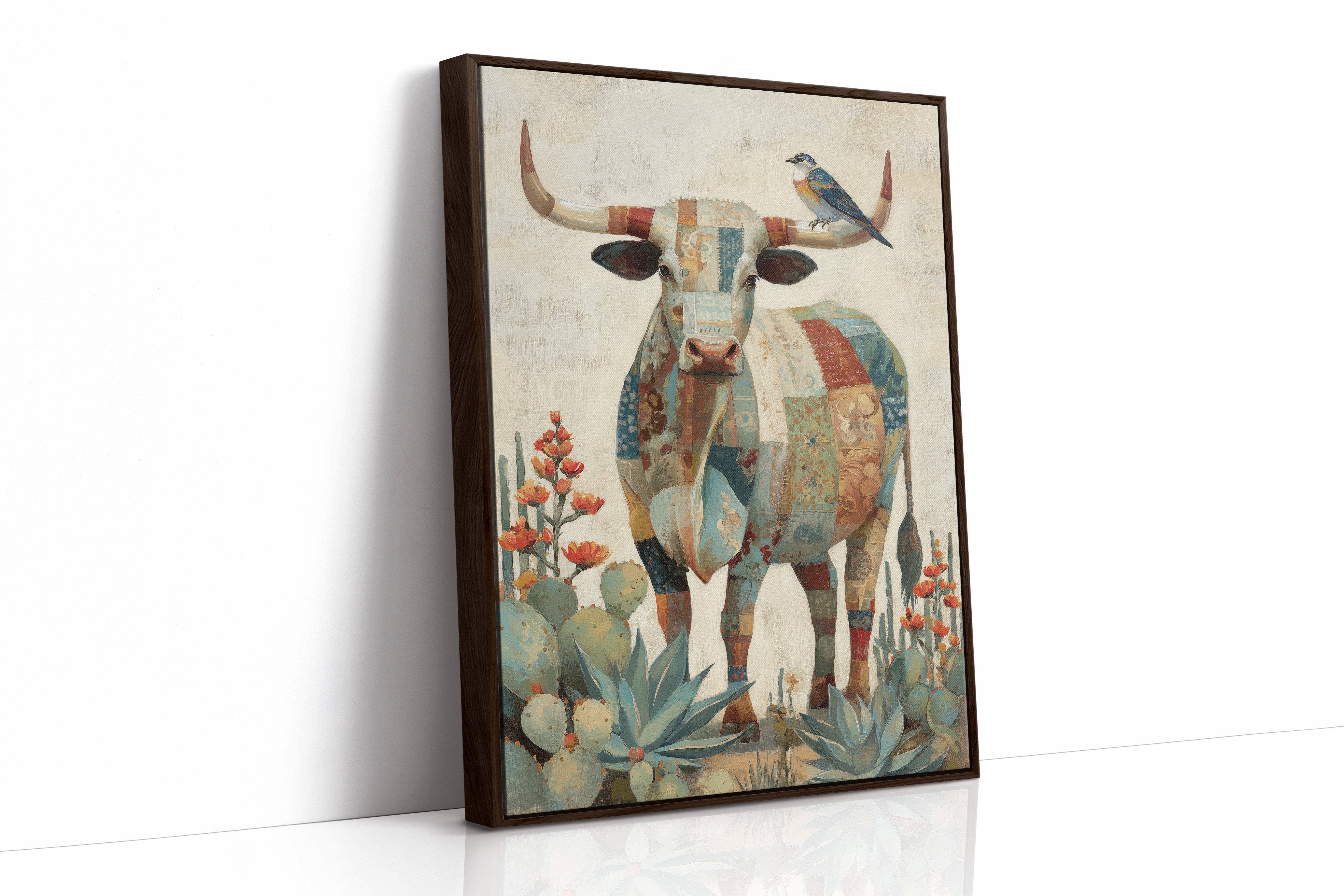 Patchwork Bull With Desert Song