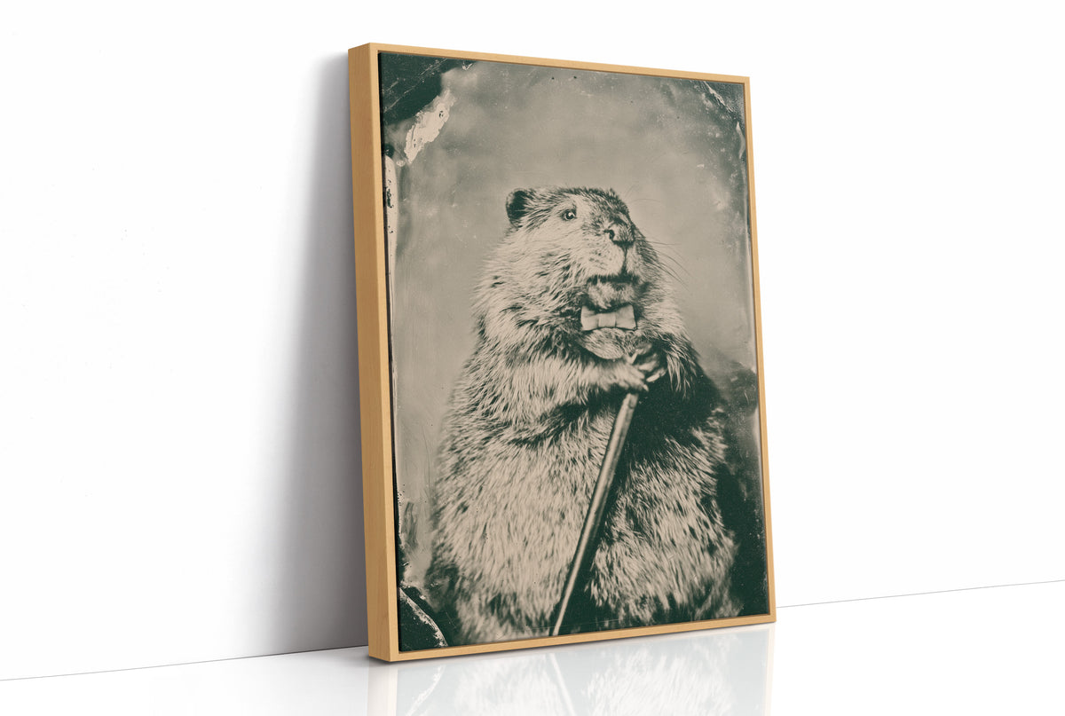 Groundhog Gentleman Tintype Portrait