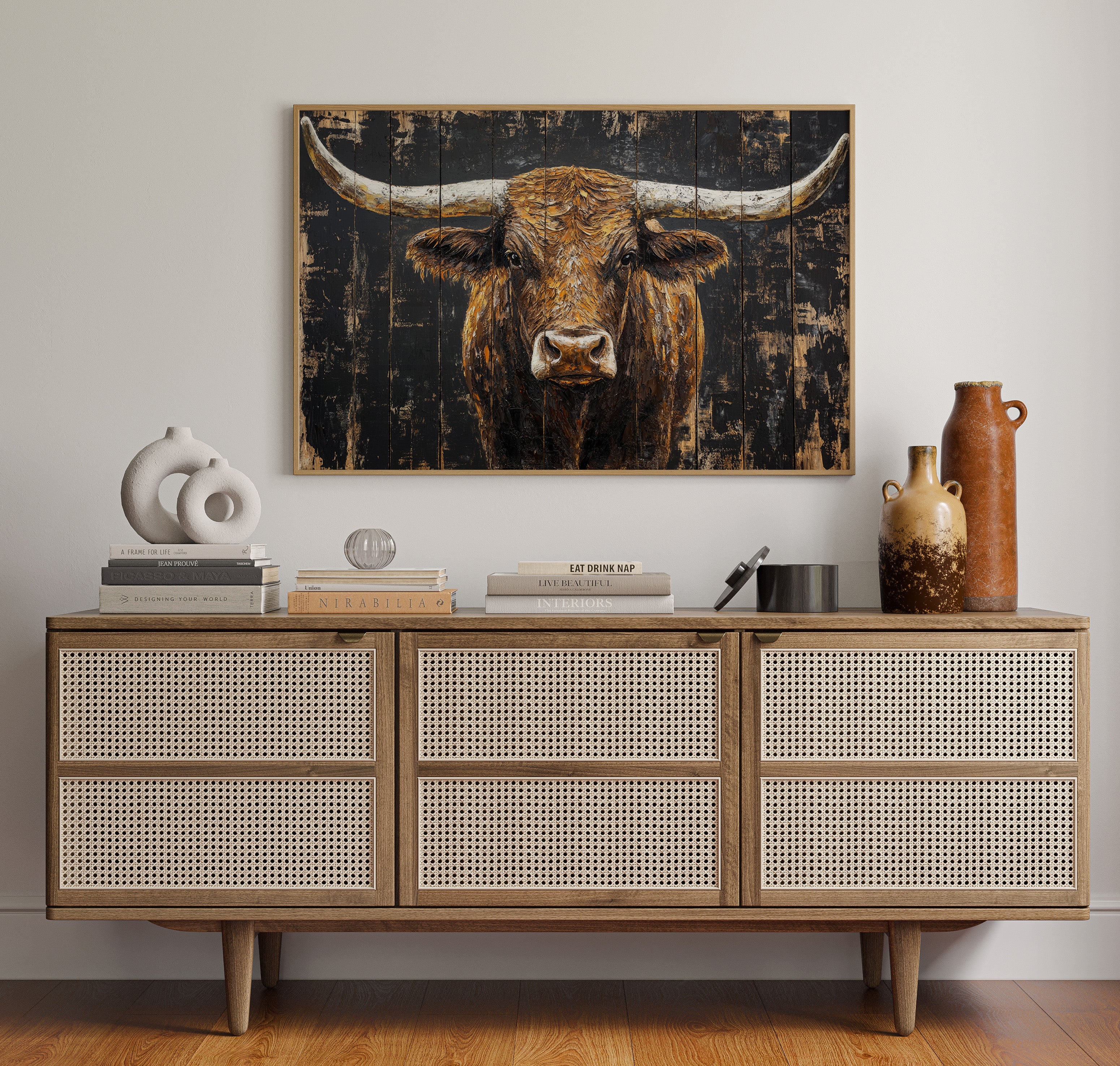 Highland Cattle Wears Autumn's Crown