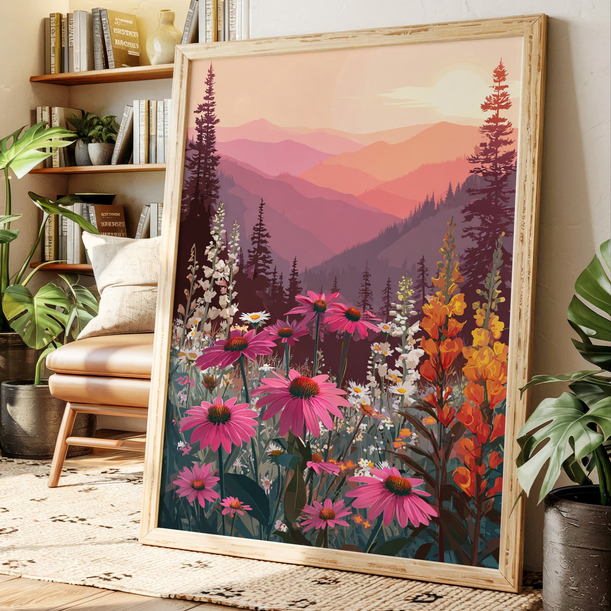 Sunset Serenade Over Wild Blooms