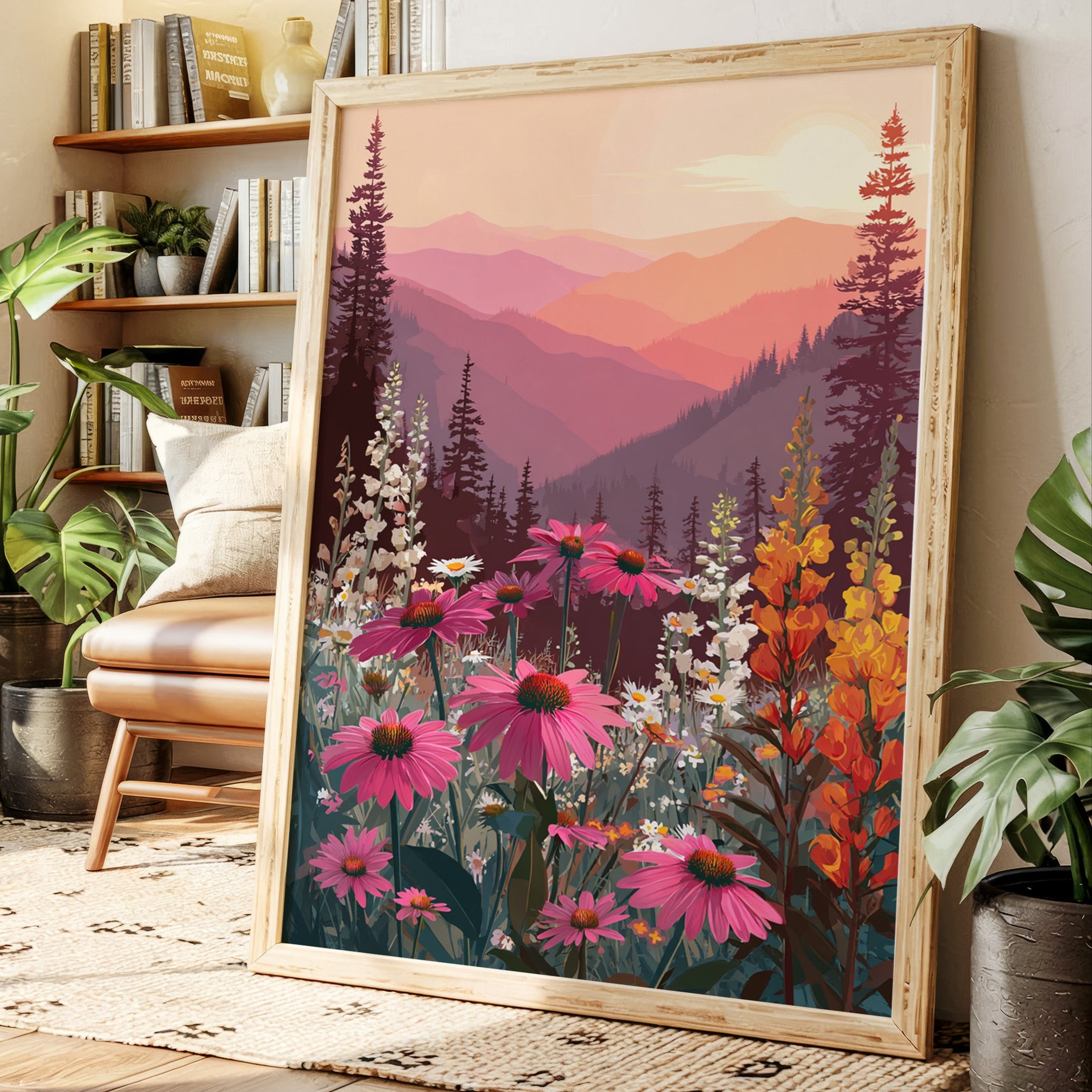 Sunset Serenade Over Wild Blooms