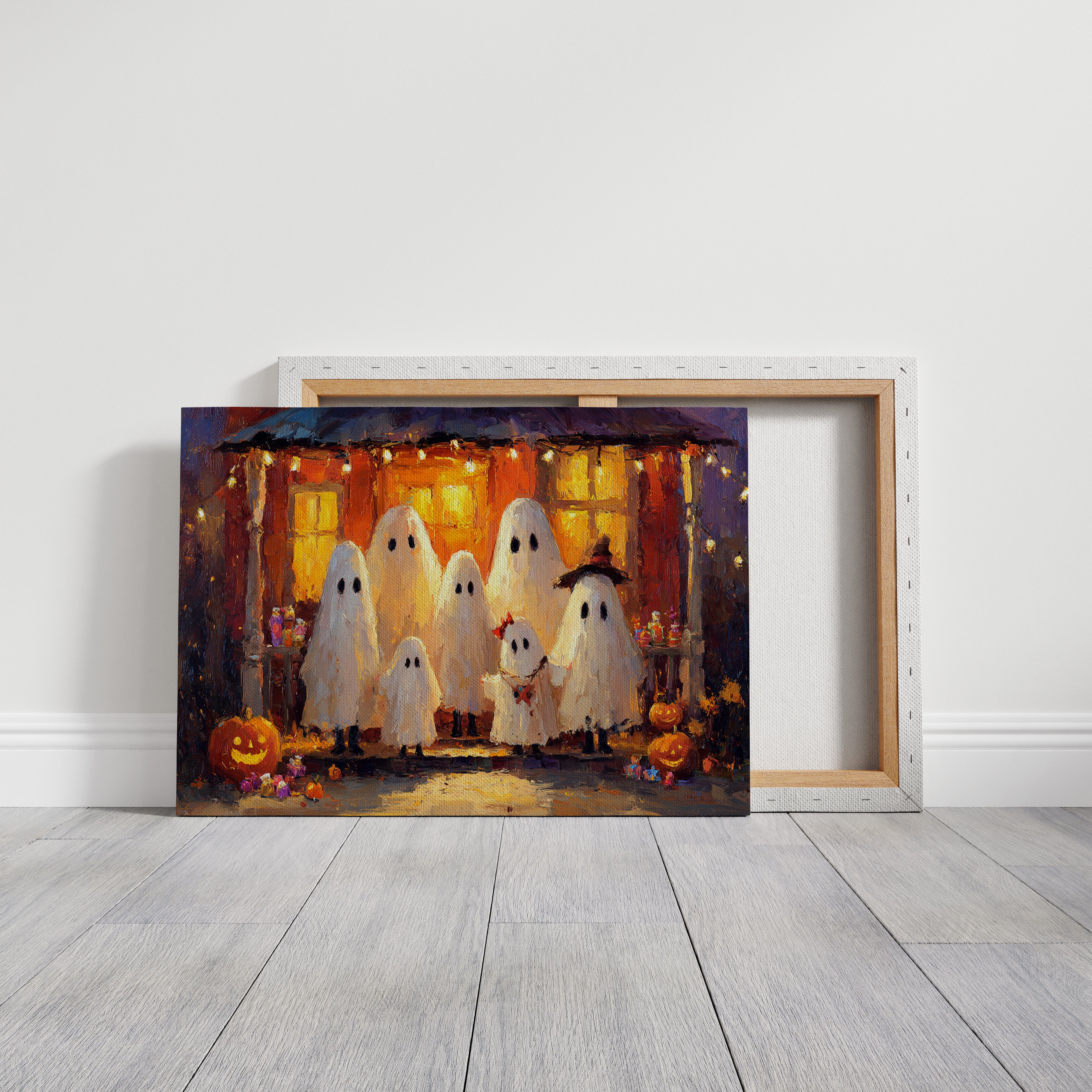 Gathering Under Pumpkin Light