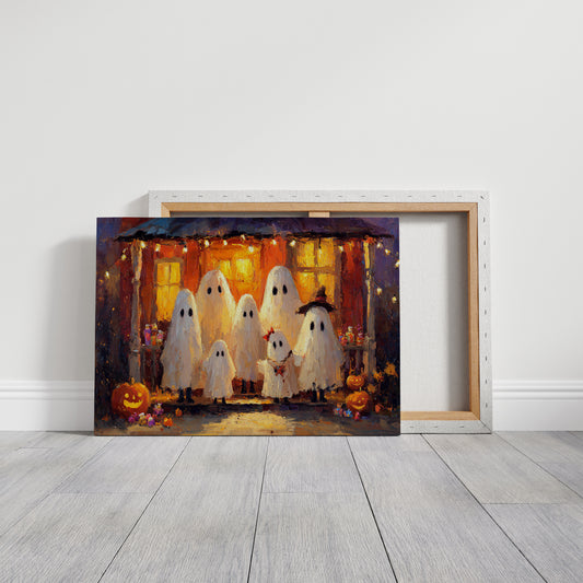 Gathering Under Pumpkin Light