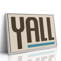 Y’all Typography Print with Teal Underline