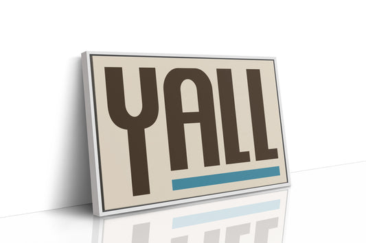 Y’all Typography Print with Teal Underline