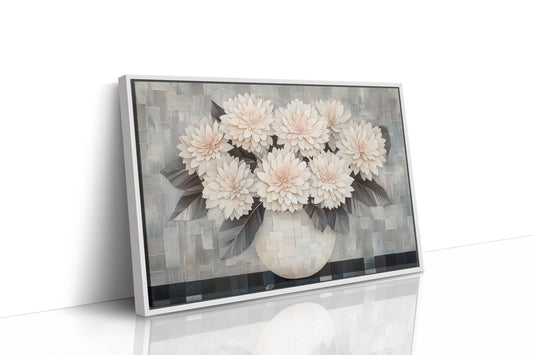 Blush Dahlias In Woven Light