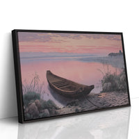 Lakeside Boat Awaits Dawn's Promise