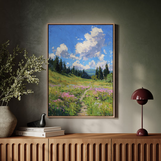 Pathway Through Blooming Meadows