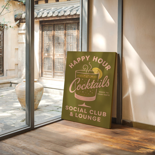 Happy Hour Cocktails Lounge Print