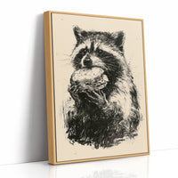 Raccoon With Stolen Snack