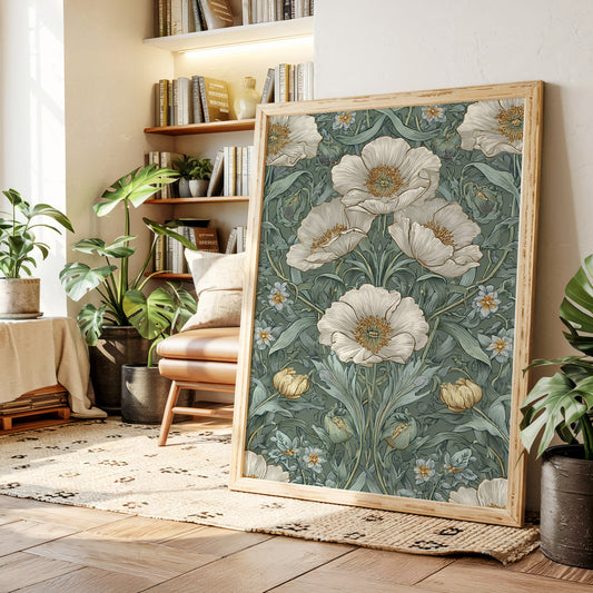Delicate Blossoms on Verdant Background