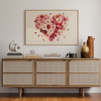 Love Blooms In Watercolor Hearts