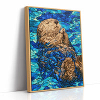 Stained Glass Otter Float