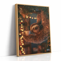 Sleepy Sloth Bokeh Coffee