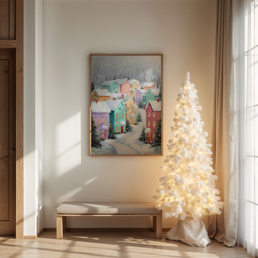 Pastel Houses Share Winter Stories