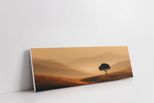 A Lone Tree In Golden Quiet