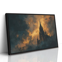 Cathedral Rises Through Amber Sky