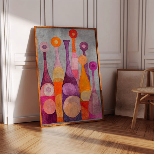 Wine Bottles Dance At Twilight
