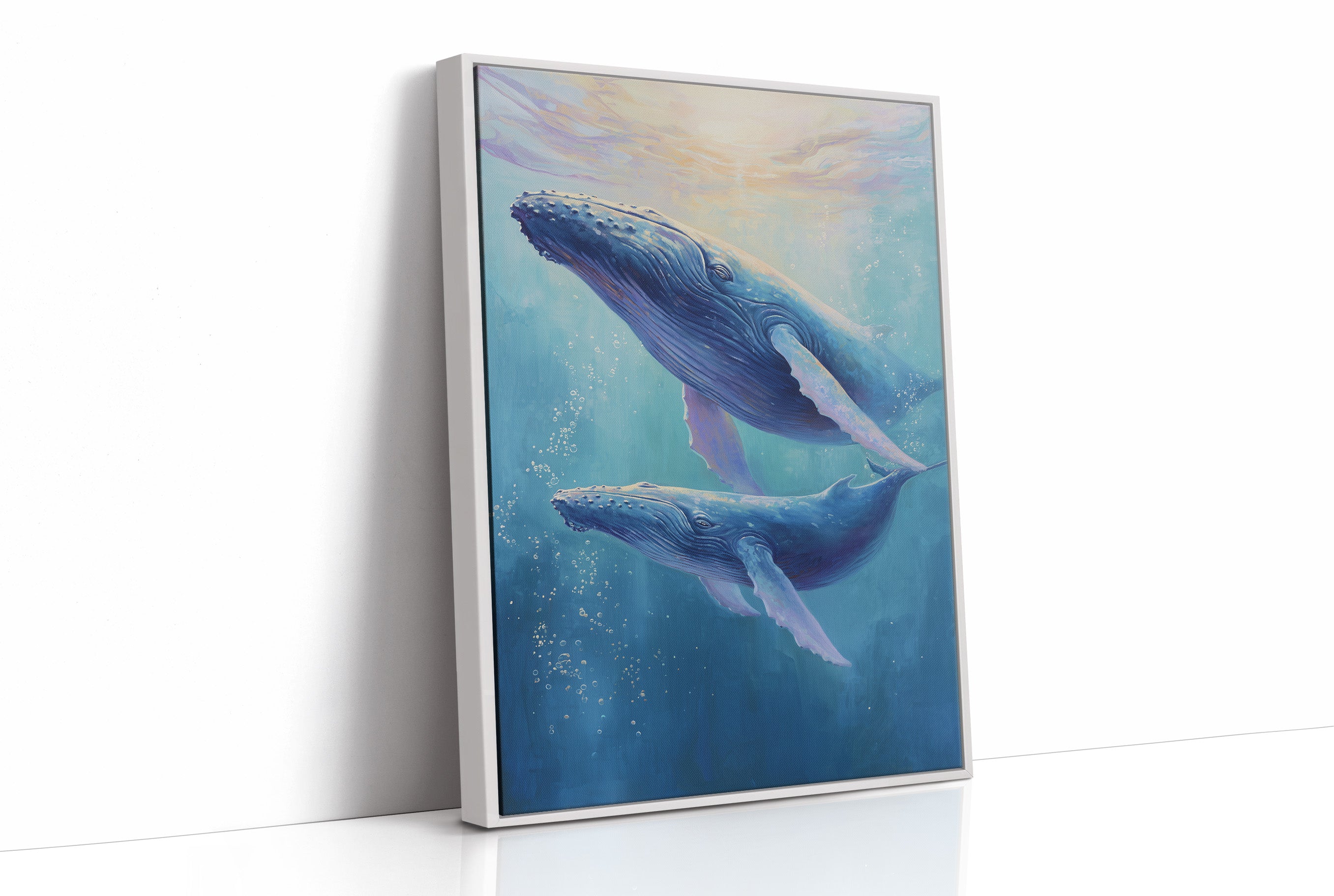 Cerulean Giants Dance Below Light