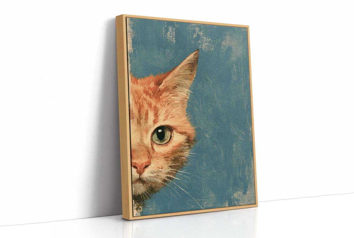 Ginger Cat Half Face Study