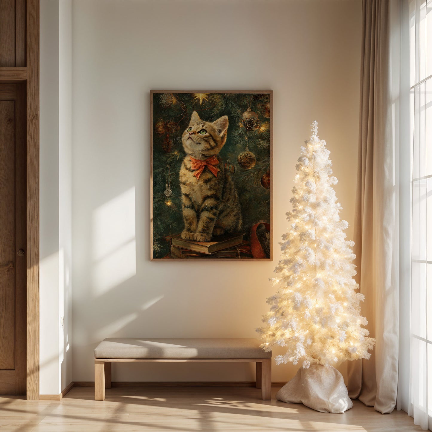 Curious Cat's Christmas Tale Unfolds