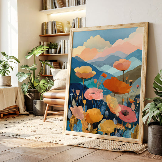 Mountains Blooming with Colorful Life