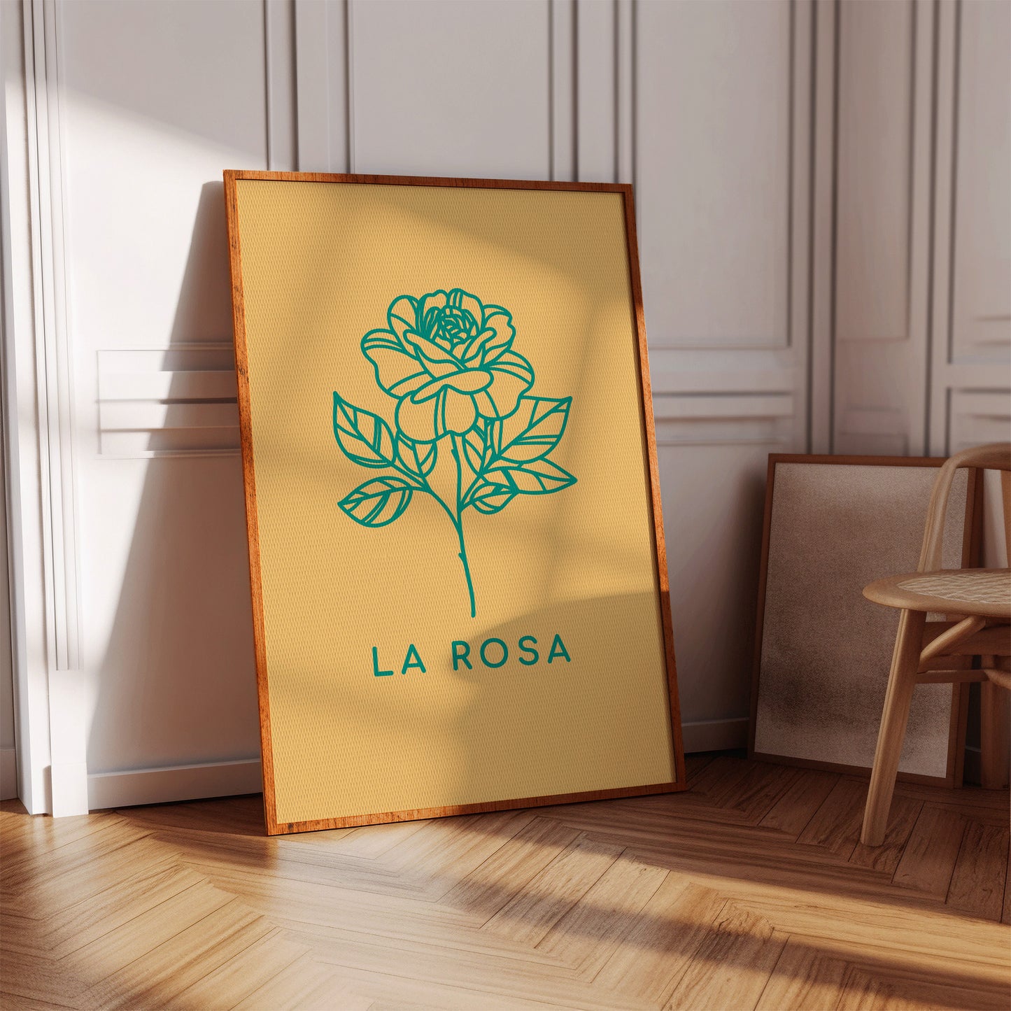 Turquoise Petals Dance Through Amber