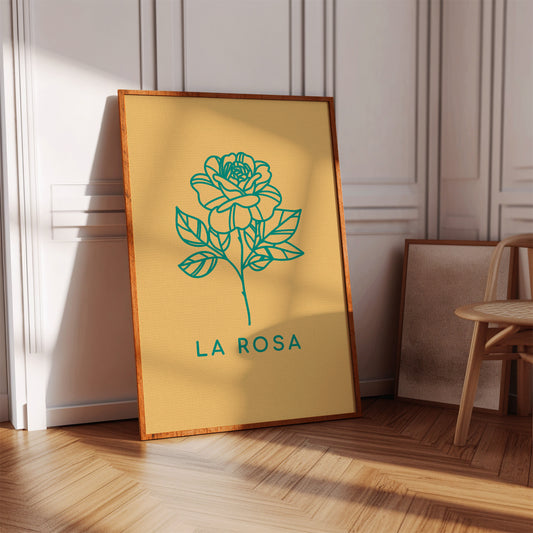 Turquoise Petals Dance Through Amber