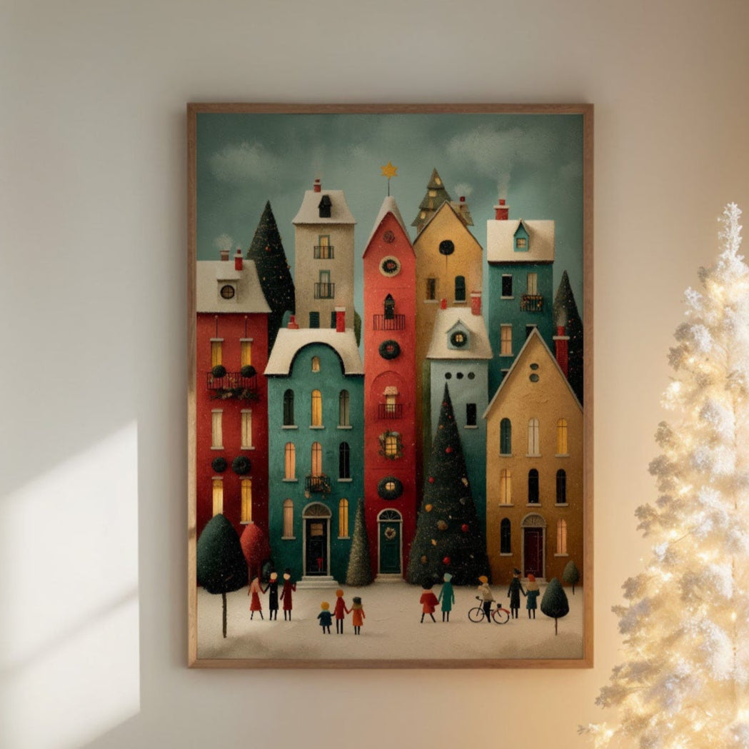 Colorful Houses Share Winter Stories