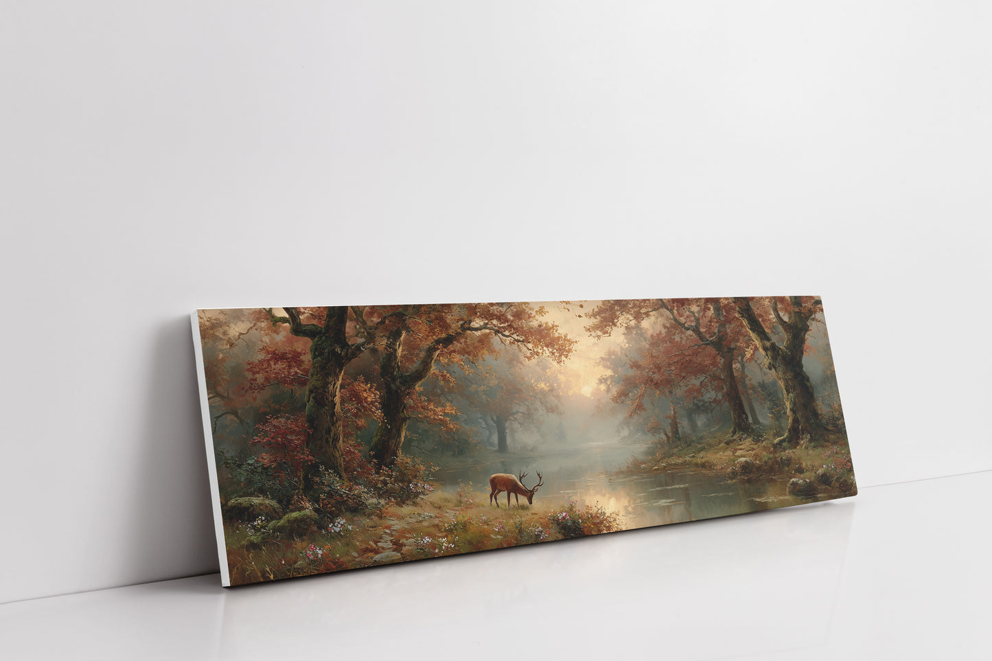 Autumn Stag By The Quiet Water