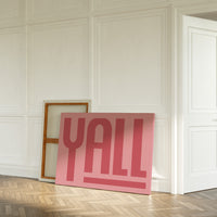 Yall Southern Charm Print in Pink